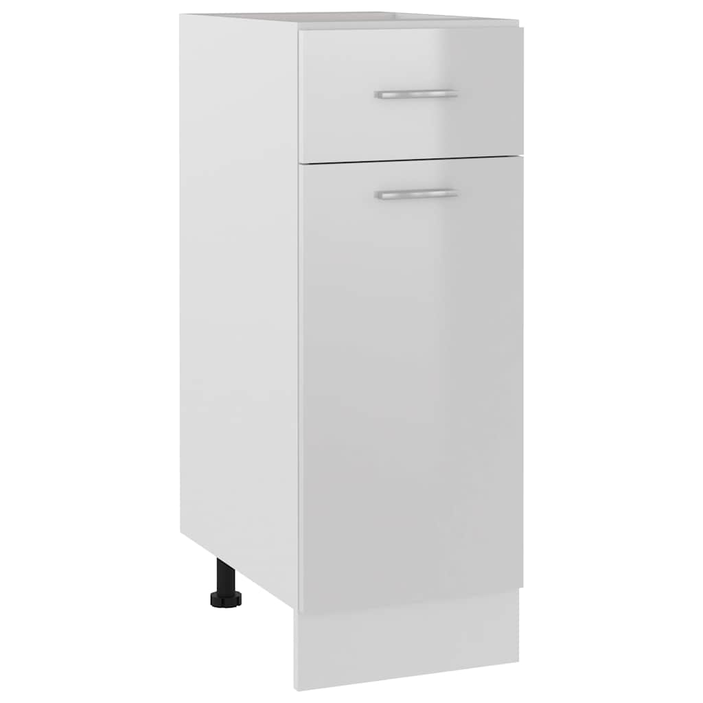 Drawer Bottom Cabinet Lyon High Gloss White 30x46x81.5 cm Engineered Wood