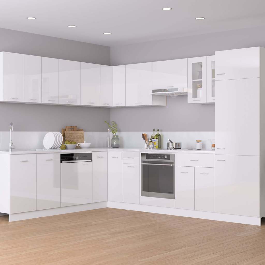Drawer Bottom Cabinet Lyon High Gloss White 30x46x81.5 cm Engineered Wood