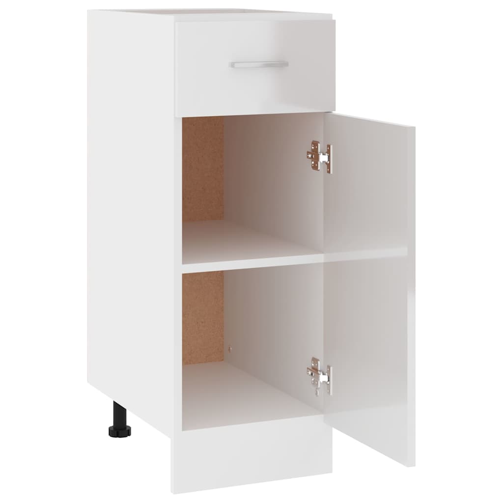Drawer Bottom Cabinet Lyon High Gloss White 30x46x81.5 cm Engineered Wood