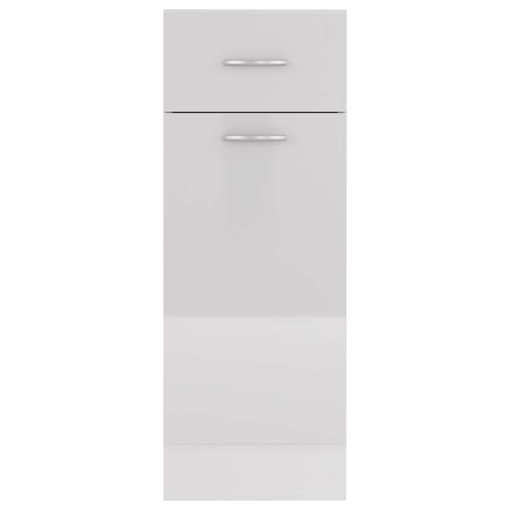 Drawer Bottom Cabinet Lyon High Gloss White 30x46x81.5 cm Engineered Wood