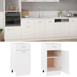 Drawer Bottom Cabinet Lyon White 40x46x81.5 cm Engineered Wood - Front View