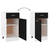 Drawer Bottom Cabinet Lyon Black 40x46x81.5 cm Engineered Wood - Rear View