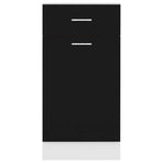 Drawer Bottom Cabinet Lyon Black 40x46x81.5 cm Engineered Wood