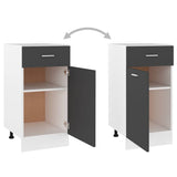 Drawer Bottom Cabinet Lyon Grey 40x46x81.5 cm Engineered Wood - Rear View