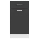 Drawer Bottom Cabinet Lyon Grey 40x46x81.5 cm Engineered Wood - Close-Up Angle