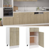 Drawer Bottom Cabinet Sonoma Oak 40x46x81.5 cm Engineered Wood - Front View