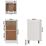 Drawer Bottom Cabinet Sonoma Oak 40x46x81.5 cm Engineered Wood