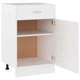 Drawer Bottom Cabinet Lyon White 50x46x81.5 cm Engineered Wood - Rear View