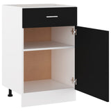 Drawer Bottom Cabinet Lyon Black 50x46x81.5 cm Engineered Wood - 45-Degree Angle