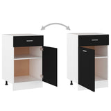 Drawer Bottom Cabinet Lyon Black 50x46x81.5 cm Engineered Wood - Rear View