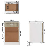 Drawer Bottom Cabinet Lyon Sonoma Oak 50x46x81.5 cm Engineered Wood - Extra Image