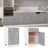 Drawer Bottom Cabinet Lyon Concrete Grey 50x46x81.5 cm Engineered Wood - Front View