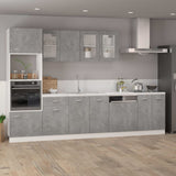 Drawer Bottom Cabinet Lyon Concrete Grey 50x46x81.5 cm Engineered Wood - Side View