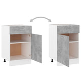 Drawer Bottom Cabinet Lyon Concrete Grey 50x46x81.5 cm Engineered Wood - Rear View