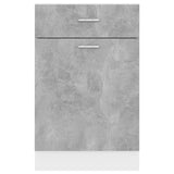 Drawer Bottom Cabinet Lyon Concrete Grey 50x46x81.5 cm Engineered Wood - Close-Up Angle
