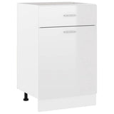 Drawer Bottom Cabinet Lyon High Gloss White 50x46x81.5 cm Engineered Wood