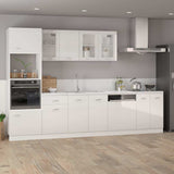 Drawer Bottom Cabinet Lyon High Gloss White 50x46x81.5 cm Engineered Wood - Side View