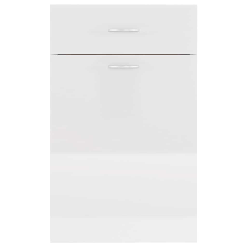 Drawer Bottom Cabinet Lyon High Gloss White 50x46x81.5 cm Engineered Wood