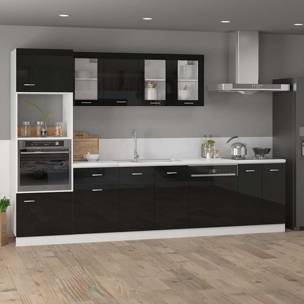 Drawer Bottom Cabinet Lyon High Gloss Black 50x46x81.5 cm Engineered Wood