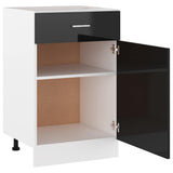 Drawer Bottom Cabinet Lyon High Gloss Black 50x46x81.5 cm Engineered Wood
