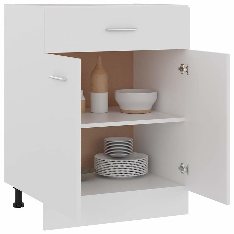 Drawer Bottom Cabinet Lyon White 60x46x81.5 cm Engineered Wood