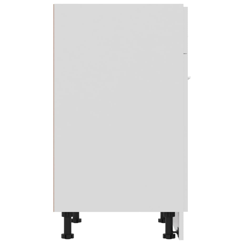 Drawer Bottom Cabinet Lyon White 60x46x81.5 cm Engineered Wood
