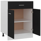 Drawer Bottom Cabinet Lyon Black 60x46x81.5 cm Engineered Wood - Top-Down View
