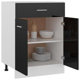 Drawer Bottom Cabinet Lyon High Gloss Black 60x46x81.5 cm Engineered Wood - Side View