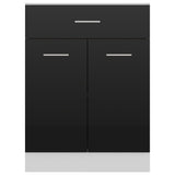 Drawer Bottom Cabinet Lyon High Gloss Black 60x46x81.5 cm Engineered Wood - 45-Degree Angle