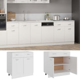Drawer Bottom Cabinet Lyon White 80x46x81.5 cm Engineered Wood - Front View