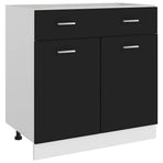 Drawer Bottom Cabinet Lyon Black 80x46x81.5 cm Engineered Wood