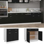 Drawer Bottom Cabinet Lyon Black 80x46x81.5 cm Engineered Wood