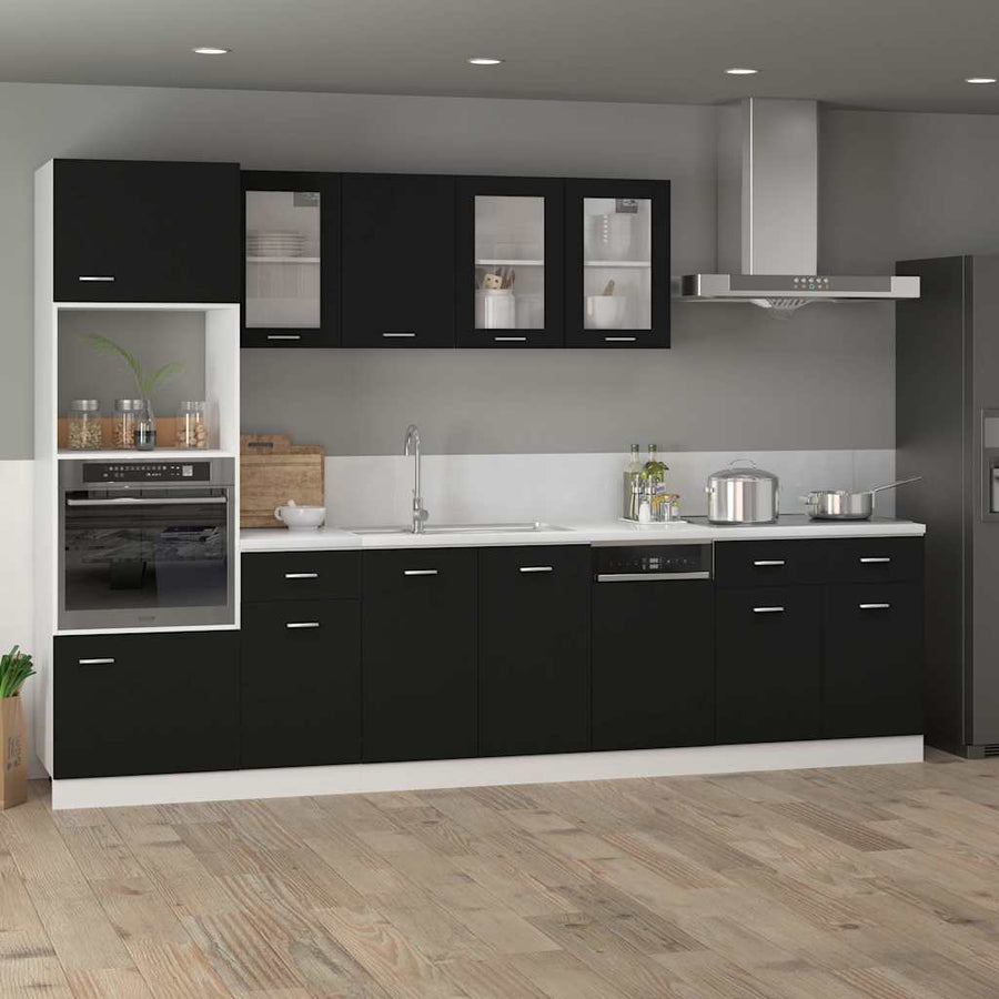 Drawer Bottom Cabinet Lyon Black 80x46x81.5 cm Engineered Wood