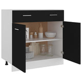 Drawer Bottom Cabinet Lyon Black 80x46x81.5 cm Engineered Wood