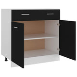 Drawer Bottom Cabinet Lyon Black 80x46x81.5 cm Engineered Wood
