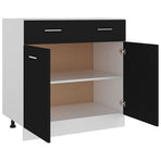 Drawer Bottom Cabinet Lyon Black 80x46x81.5 cm Engineered Wood