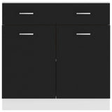 Drawer Bottom Cabinet Lyon Black 80x46x81.5 cm Engineered Wood