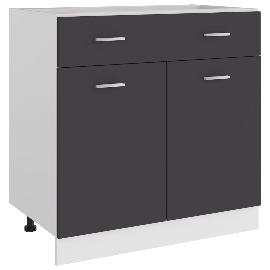 Drawer Bottom Cabinet Lyon Grey 80x46x81.5 cm Engineered Wood