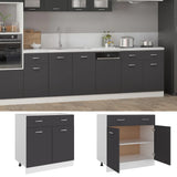 Drawer Bottom Cabinet Lyon Grey 80x46x81.5 cm Engineered Wood