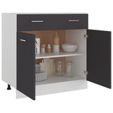 Drawer Bottom Cabinet Lyon Grey 80x46x81.5 cm Engineered Wood - Top-Down View