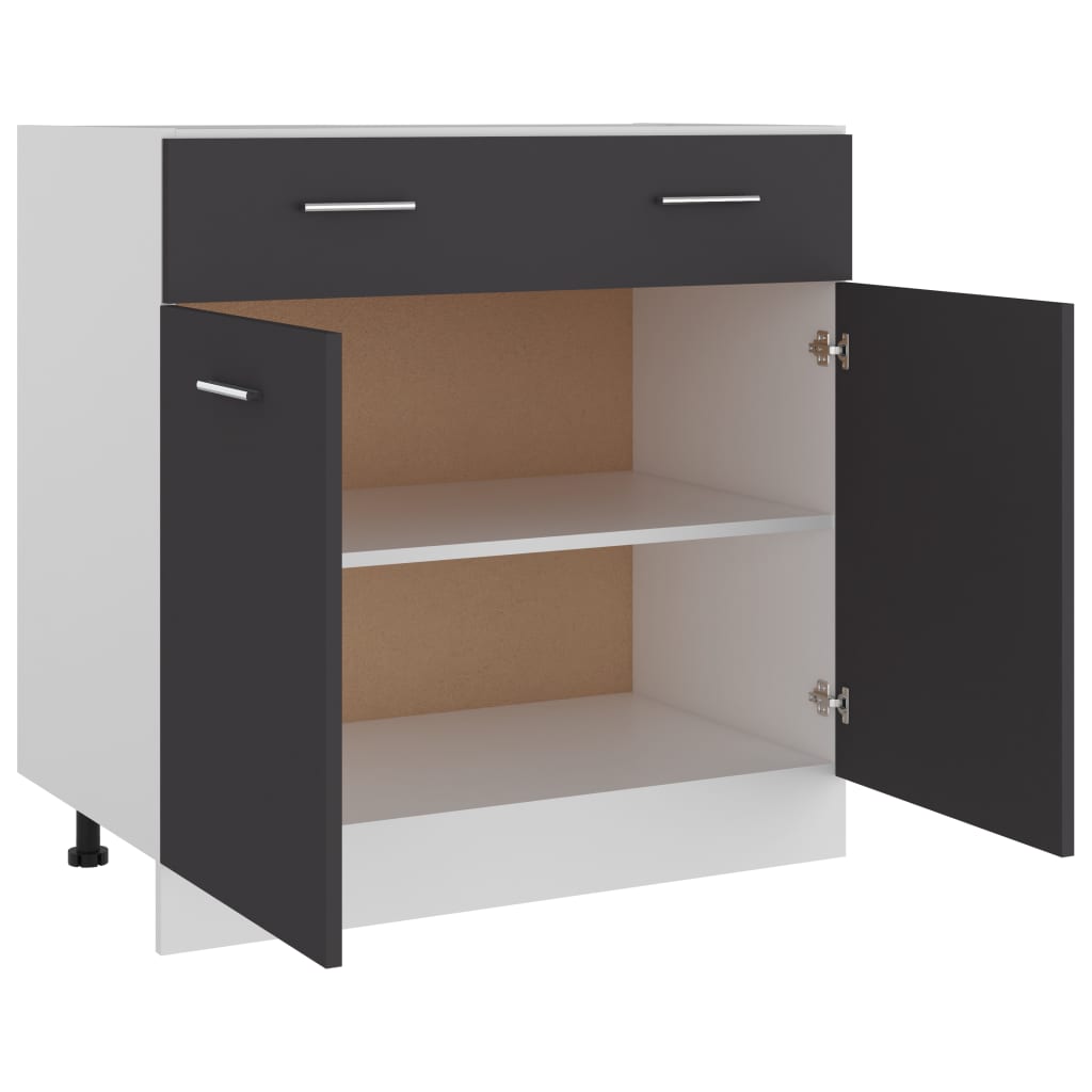 Drawer Bottom Cabinet Lyon Grey 80x46x81.5 cm Engineered Wood