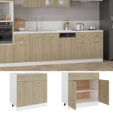 Drawer Bottom Cabinet Sonoma Oak 80x46x81.5 cm Engineered Wood - Front View