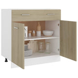 Drawer Bottom Cabinet Sonoma Oak 80x46x81.5 cm Engineered Wood - Top-Down View