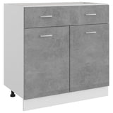 Drawer Bottom Cabinet Concrete Grey 80x46x81.5 cm Engineered Wood