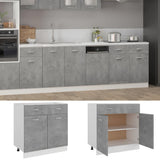 Drawer Bottom Cabinet Concrete Grey 80x46x81.5 cm Engineered Wood