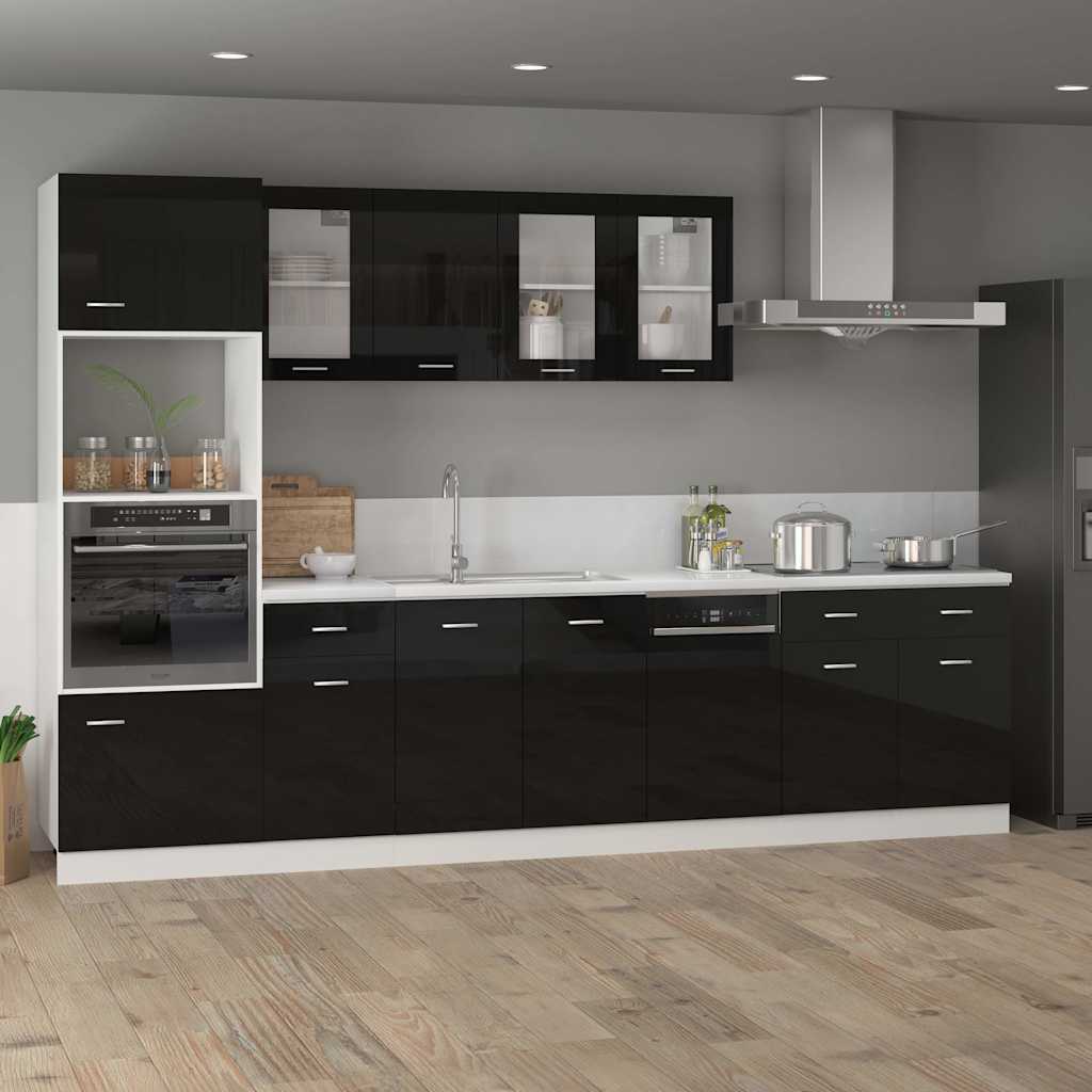 Drawer Bottom Cabinet Lyon High Gloss Black 80x46x81.5 cm Engineered Wood