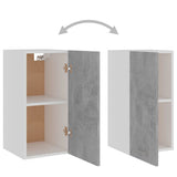 Hanging Cabinet Concrete Grey 29.5x31x60 cm Engineered Wood - 45-Degree Angle