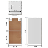 Hanging Cabinet Concrete Grey 29.5x31x60 cm Engineered Wood