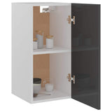 Hanging Cabinet Lyon High Gloss Grey 29.5x31x60 cm Engineered Wood - Top-Down View