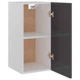 Hanging Cabinet Lyon High Gloss Grey 29.5x31x60 cm Engineered Wood - Rear View